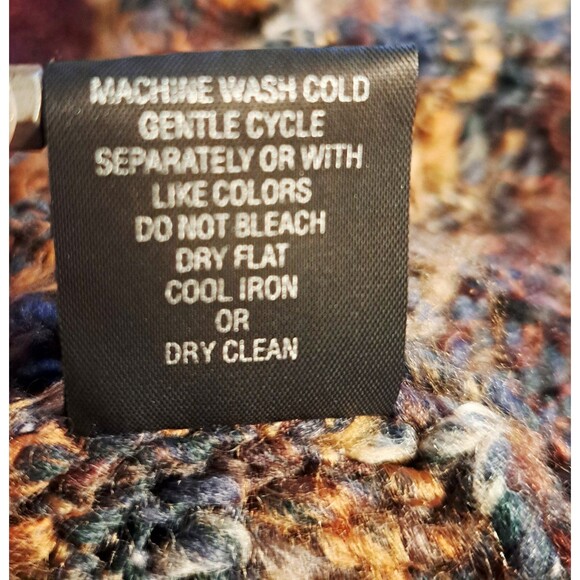 Silvia Novelli NOBA Brown Shawl Wrap Cardigan Sweater Italy MED Wool Y2K Cozy - Picture 6 of 10